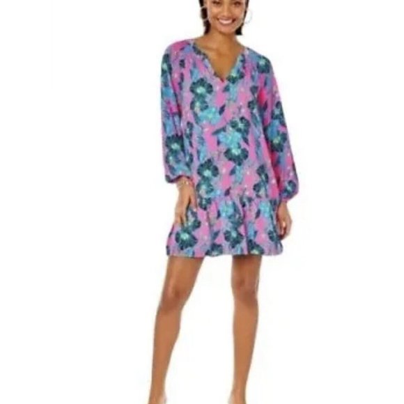 Lilly Pulitzer Dresses & Skirts - Lilly Pulitzer Lucee Dress Pink Isle Blooming For You Size Medium NEW!